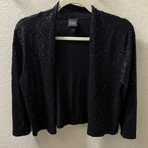 Eileen Fisher Black Sequin Women's Shrug
